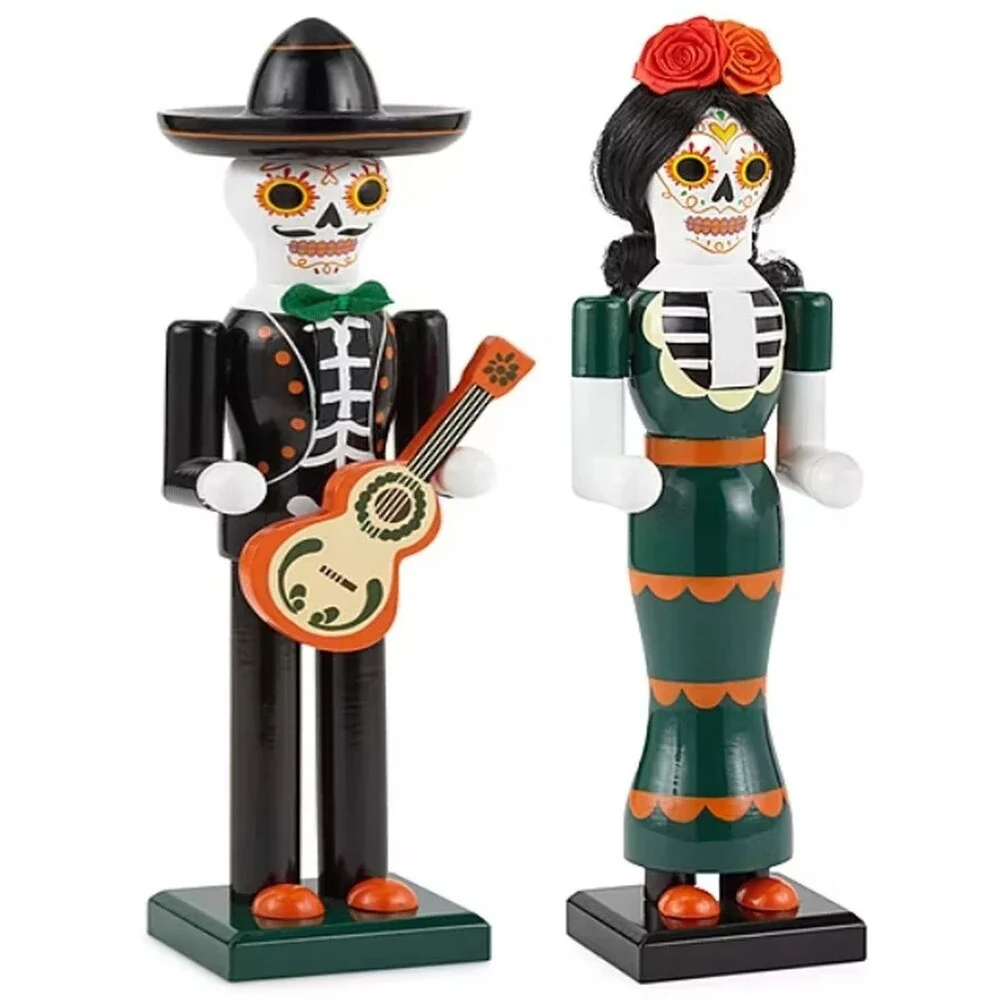 Set of 2 Wooden Halloween Nutcrackers, 14